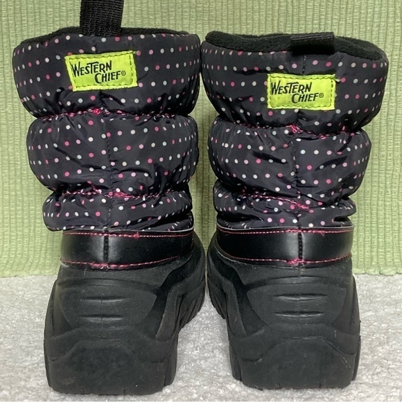 Western Chief Girl's Snowden Dot Waterproof Fleece-Lined Snow Winter Boots SZ 3 - Picture 4 of 11